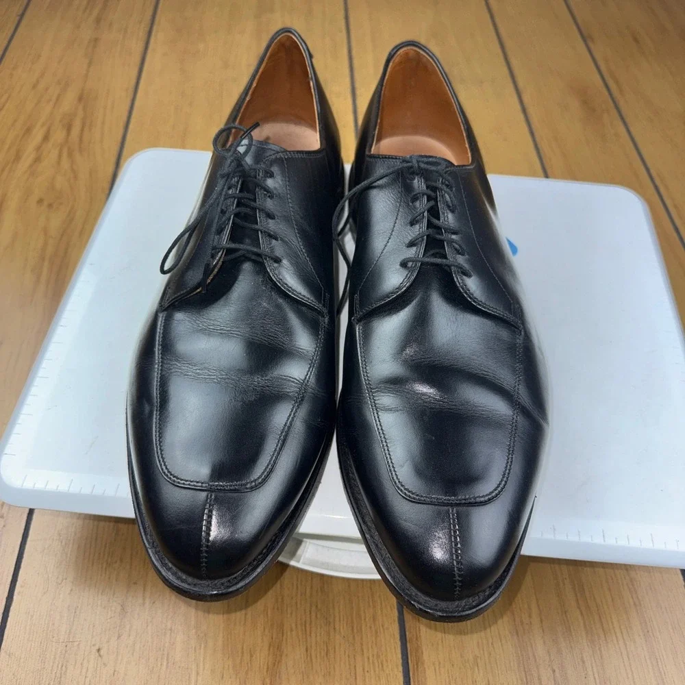 Allen Edmonds Delray Black Leather Split Toe Derby Dress Shoes Mens 14 D 1208